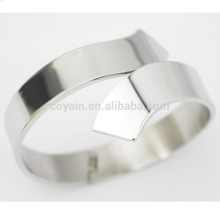 OEM Jewelry Unisex Stainless Steel Cuff Plain Silver Bangles